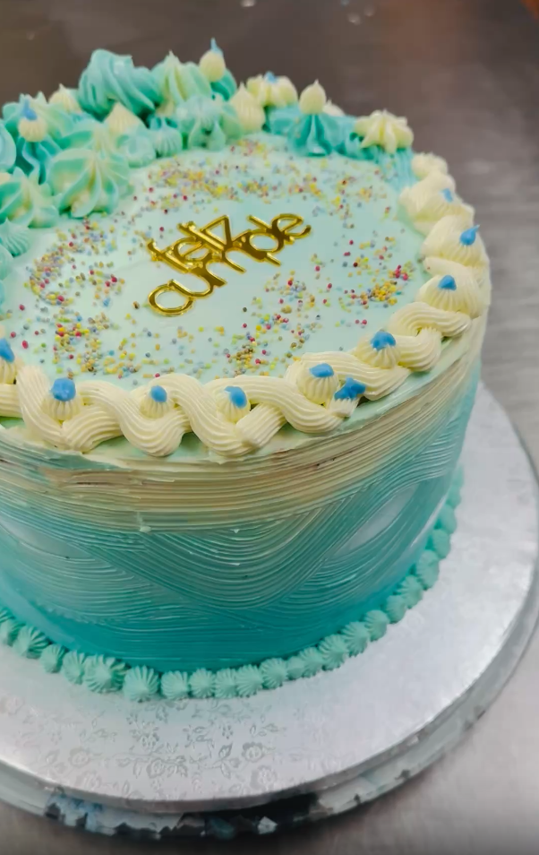 Tarta turquesa de encargo